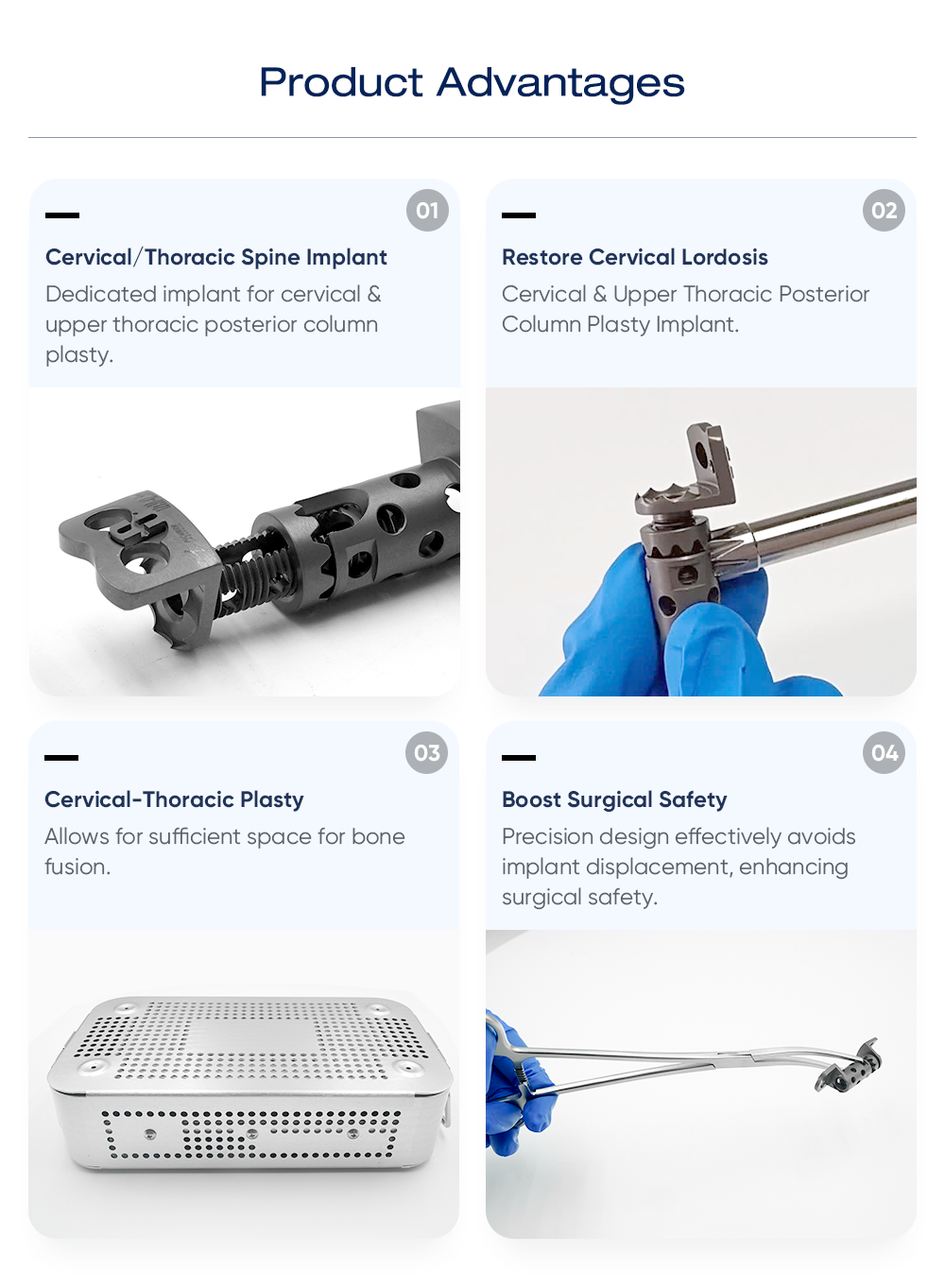 4 Titanium Cage II | Набор для задней пластики шейного отдела позвоночника | Расширяемый набор инструментов XC Medico