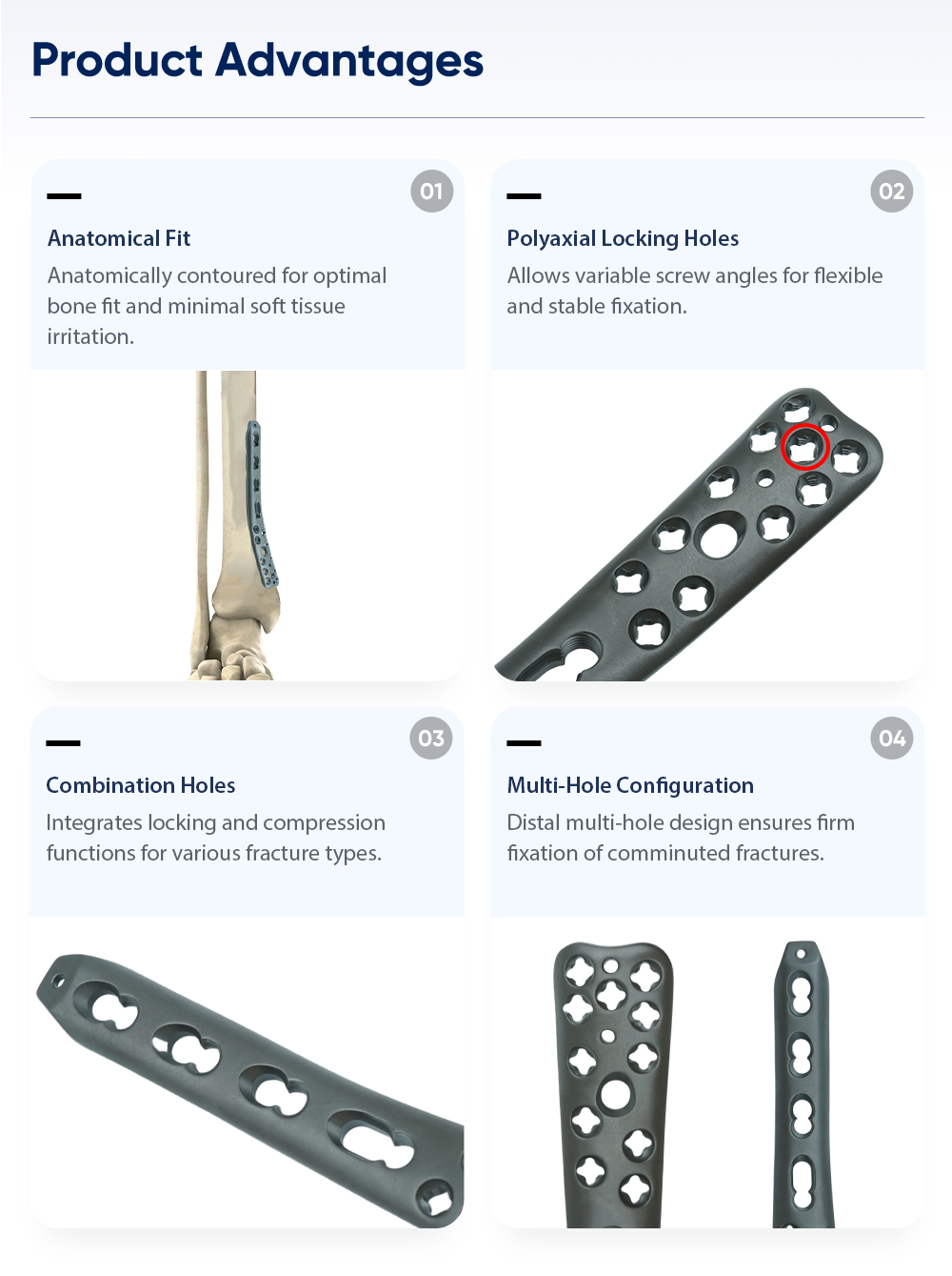 Medial Polyaxial Plate for Distal Tibia - Buy Product on XC Medico дистального отдела большеберцовой кости — покупка продукта на XC Medico Медиальная полиаксиальная пластина для дистального отдела большеберцовой кости — покупка продукта на XC Medico