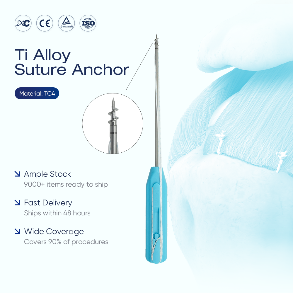 Titanium Suture Anchor | Ligament Repair Implant for Shoulder & Knee | XC Medico Титановый шовный анкер | Имплантат для восстановления связок плеча и колена | XC Medico |