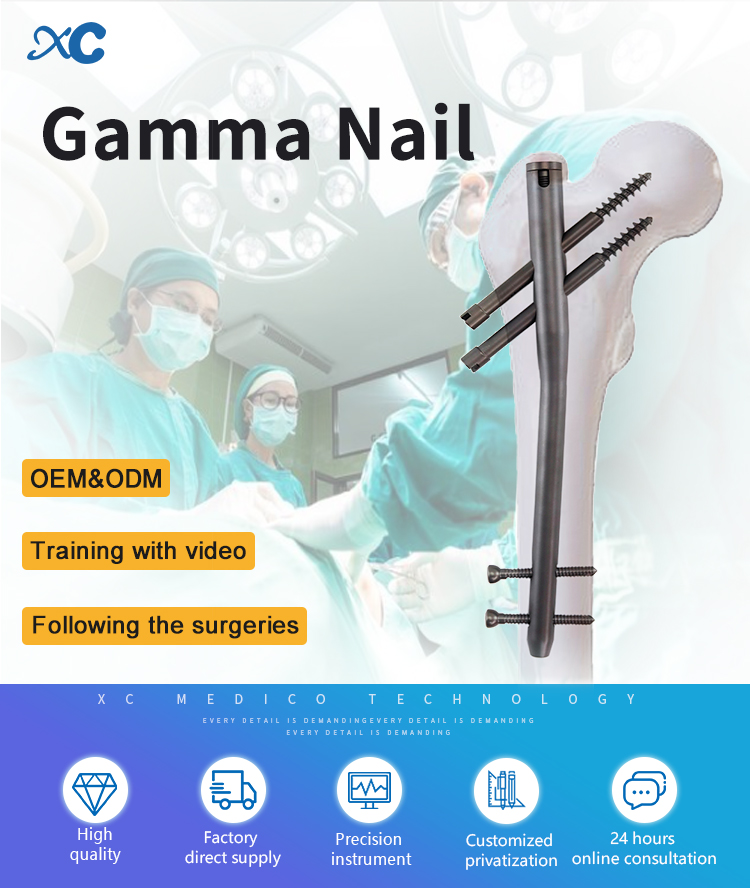 Titanium Gamma Nail | Proximal Femoral Fracture Fixation Implants - XC Medico - 1 Титановый гамма-гвоздь | Имплантаты для фиксации проксимального перелома бедренной кости — XC Medico — 1