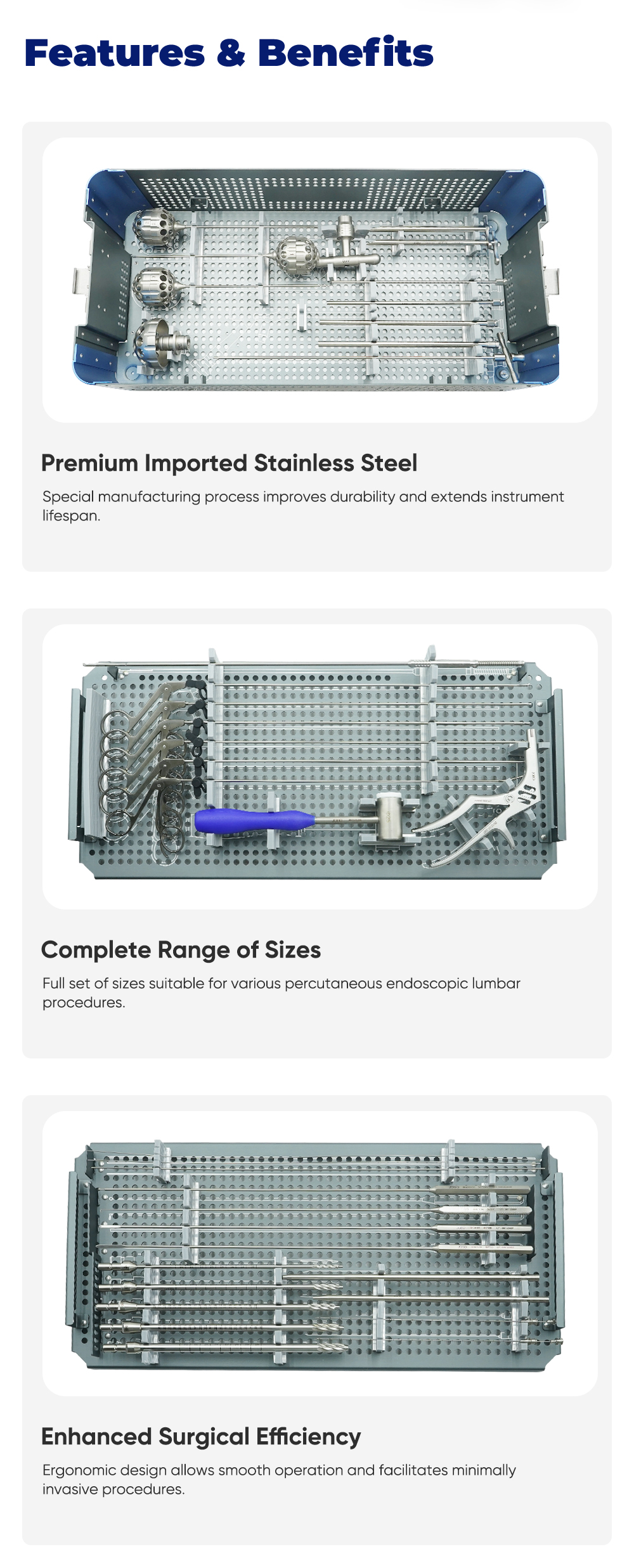 Набор эндоскопических инструментов для трансформации позвоночника — покупка продукта на XC Medico