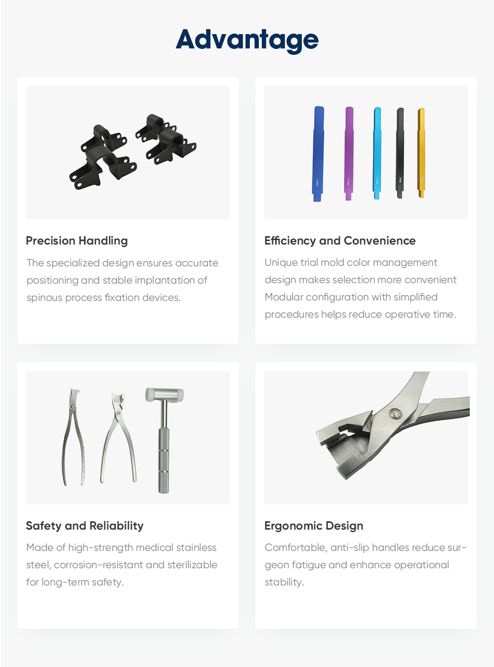 Набор инструментов для межостистых распорок — покупка продукта на XC Medico 