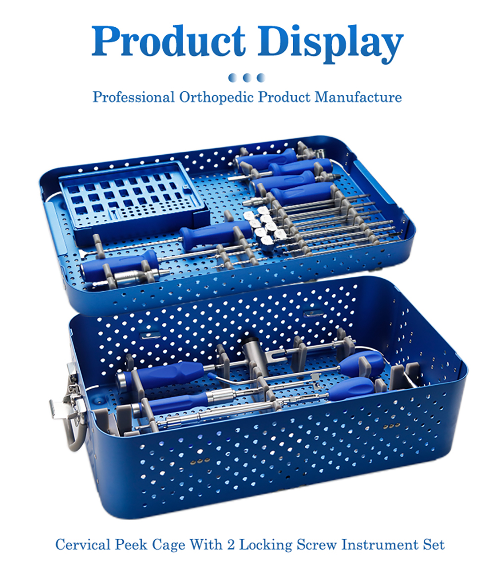 Цервикальная клетка для осмотра с набором инструментов из 2 стопорных винтов — XC Medico