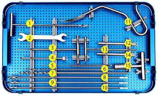 Набор инструментов для фиксации плечевых гвоздей-1 