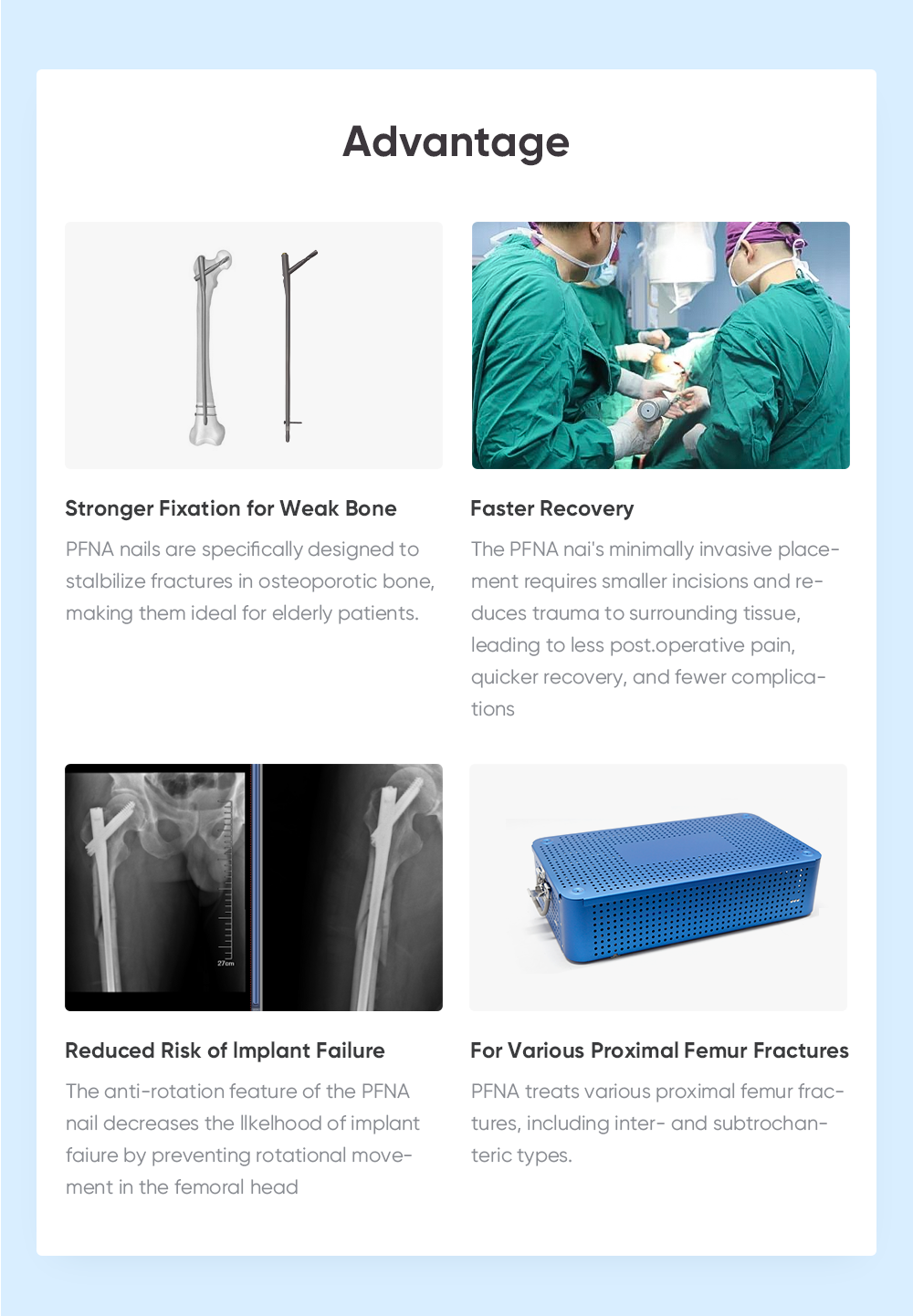 Набор инструментов для ногтей PFNA - XC Medico 