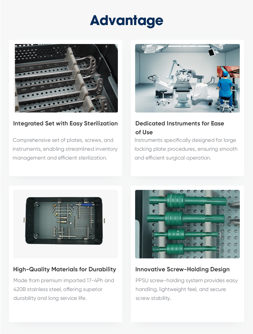 Набор хирургических инструментов для больших фрагментов (без имплантата) — покупка продукта на XC Medico