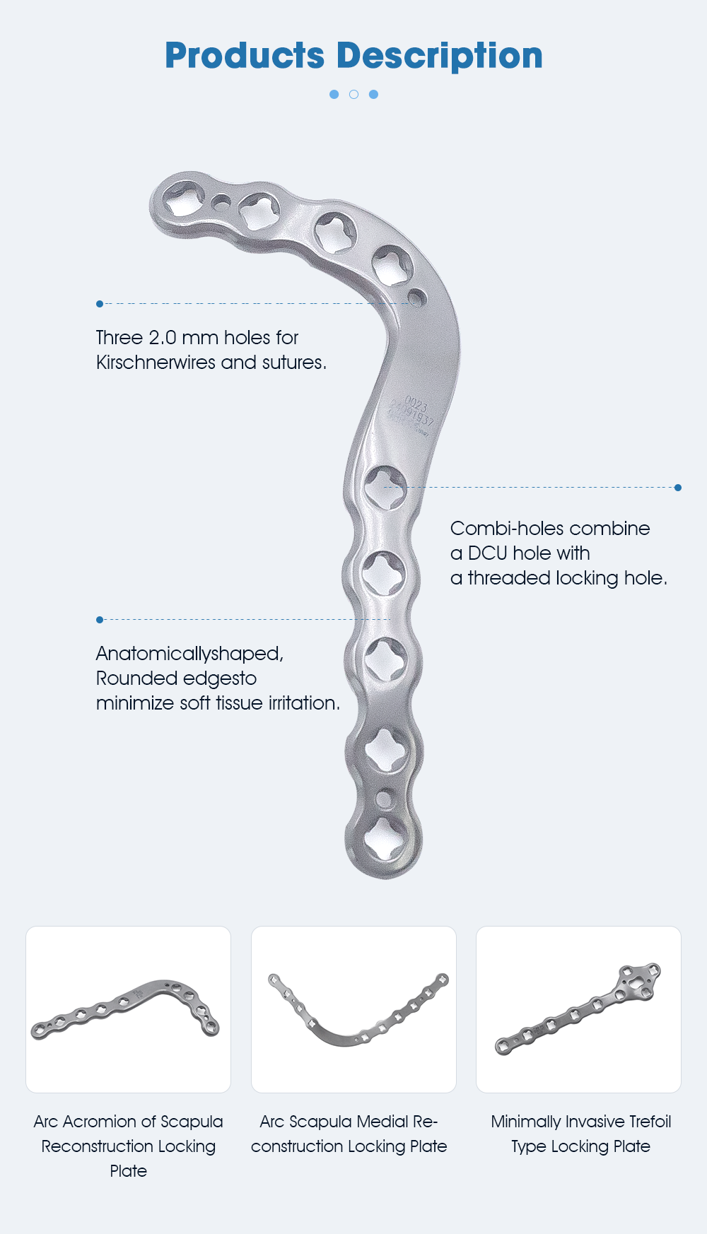 Пластина, фиксирующая лопатку (2) 