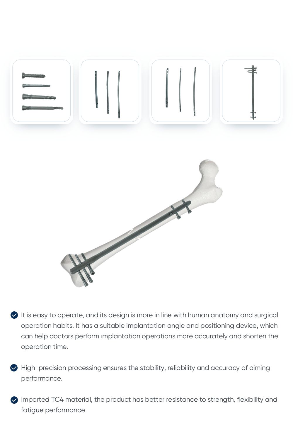 Набор инструментов для обратных бедренных интрамедуллярных гвоздей — покупка продукта на XC Medico