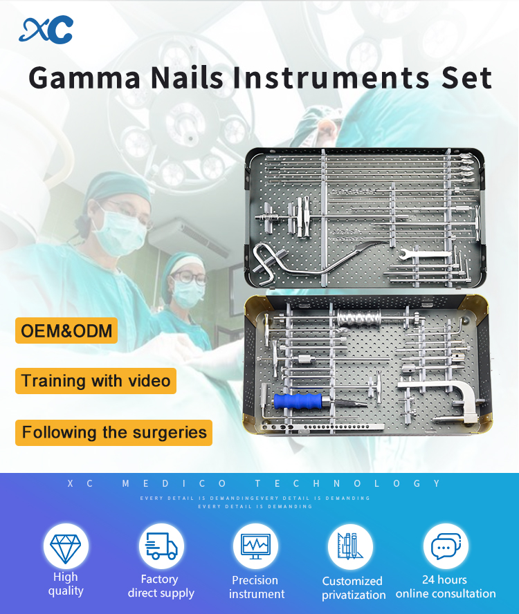 Набор инструментов Gamma Nail | OEM и ODM ортопедические хирургические инструменты | Высокоточная интрамедуллярная система для ногтей с фабрики, 