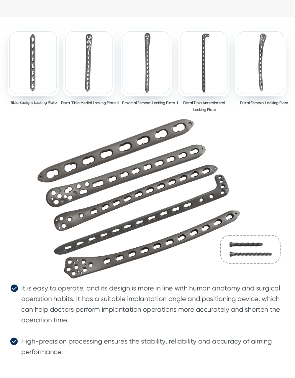 Хирургический набор для больших фрагментов с имплантатом — покупка продукта на XC Medico