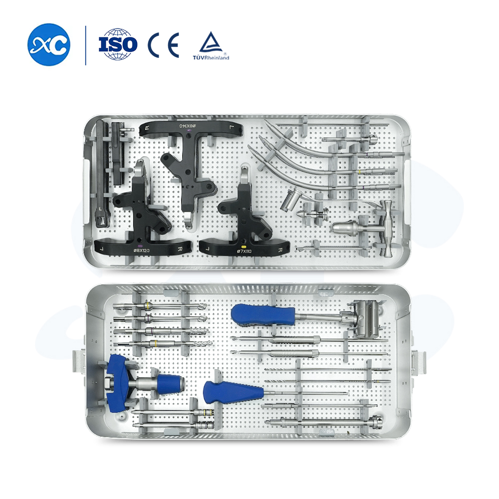 Набор инструментов и система имплантатов для ретроградных интрамедуллярных гвоздей большеберцовой кости