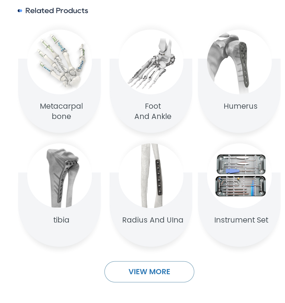 Ортопедические имплантаты, связанные с: пластины пястных костей, стопы и лодыжки, плечевой кости, большеберцовой кости и лучевой кости