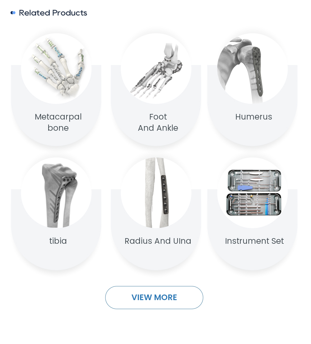 Сопутствующие ортопедические травматологические имплантаты для верхних, нижних конечностей и мелких костей